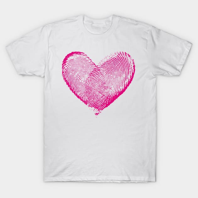 Fingerprint Heart T-Shirt by bunin